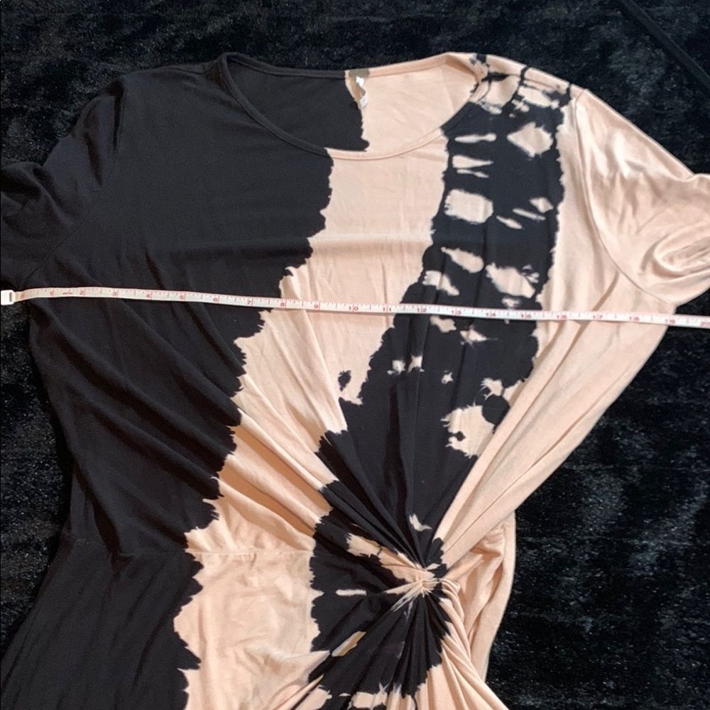 Young Fabulous & Broke Elegant Blue / Black and Pink Tie-Dye Dress Size Large - Picture 11 of 13